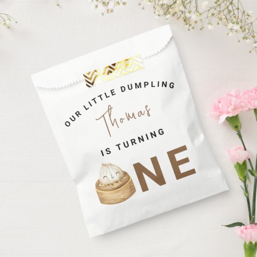 小中国の団子最初の誕生日パーティー フェイバーバッグ (封をした状態)