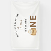 小中国の団子最初の誕生日パーティー 横断幕 (縦)