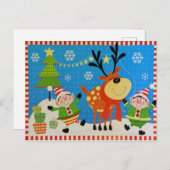 小人とトナカイ ポストカード (正面/裏面)