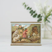 小人とブンニースクリスマス招待状 シーズンポストカード (スタンド正面)