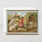 小人とブンニースクリスマス招待状 シーズンポストカード (正面/裏面)