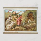 小人とブンニースクリスマス招待状 シーズンポストカード (正面)