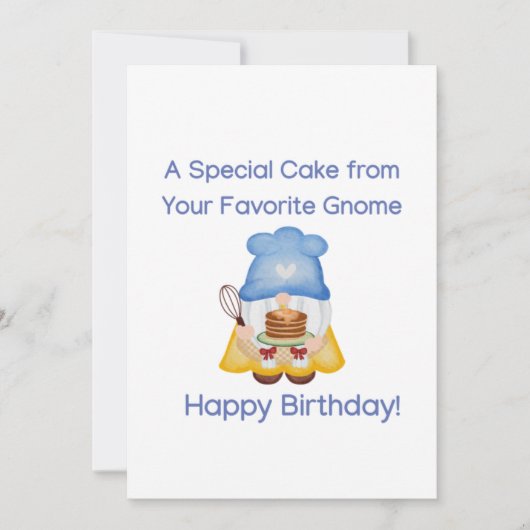 小人のいる誕生日カード 招待状 (正面)