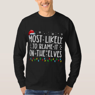 小人のクリスマスにそれを非難する可能性がおもしろい最も高い Tシャツ