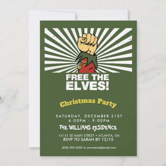 小人を解放！ 招待状 (正面)