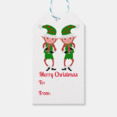 小人クリスマスギフトタグ ギフトタグ (正面)
