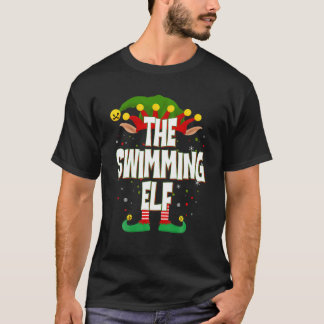 小人ズグループザスイミング小妖精や小人クリスマス Tシャツ