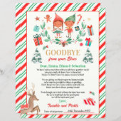 小人パーソナライズされたサヨナレター小妖精や小人ホリデーカード (正面/裏面)