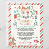 小人パーソナライズされたサヨナレター小妖精や小人ホリデーカード (正面)