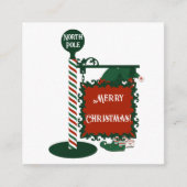 小人レッグメリークリスマスギフトラベル エンクロージャーカード (正面)
