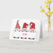 **小人**のクリスマスカード カード (黄色い花)