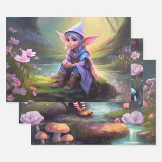 小人 ラッピングペーパーシート (セット)