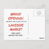 小企業は、地元の人、買物の地元の人買物をします ポストカード (裏面)