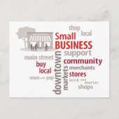小企業は、地元の人、買物の地元の人買物をします ポストカード (正面)