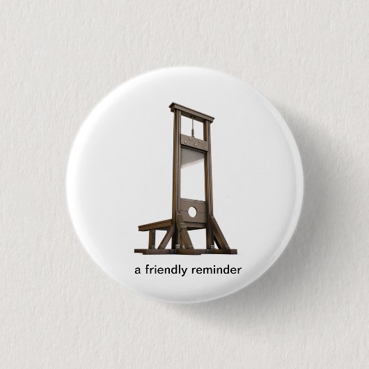 小作人からのギロチンのメモ 缶バッジ (正面)