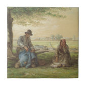 小作人の休息 タイル (正面)