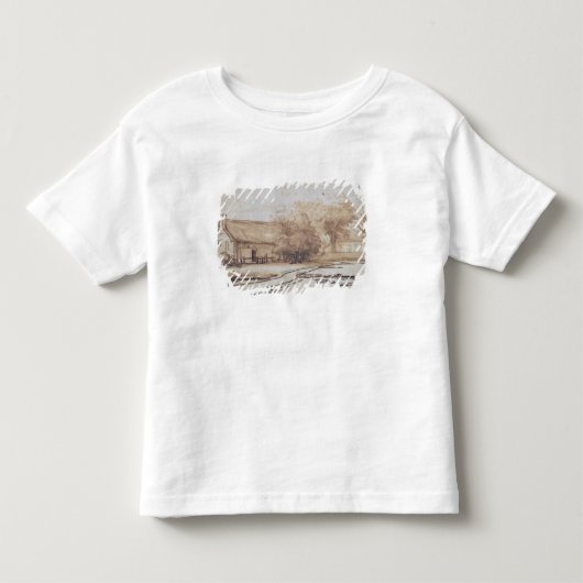 小作人の家との景色、1640年代 トドラーTシャツ (正面)