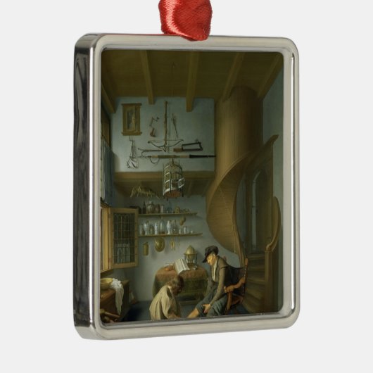 小作人の足をがちである理容師の外科医 メタルオーナメント (右)