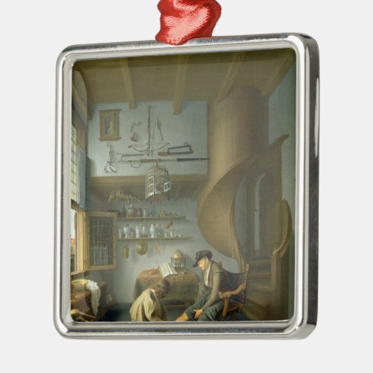 小作人の足をがちである理容師の外科医 メタルオーナメント (左)