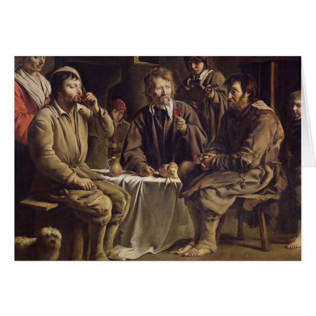 小作人の食事1642年 (正面横)