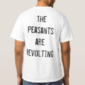 小作人は反抗の99%のTシャツです Tシャツ (裏面)