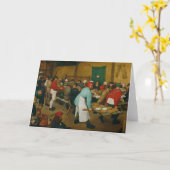 小作農の結婚式1568年 カード (黄色い花)