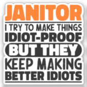 小使ものを小使にしようと思うおもしろい諺 シール (正面)