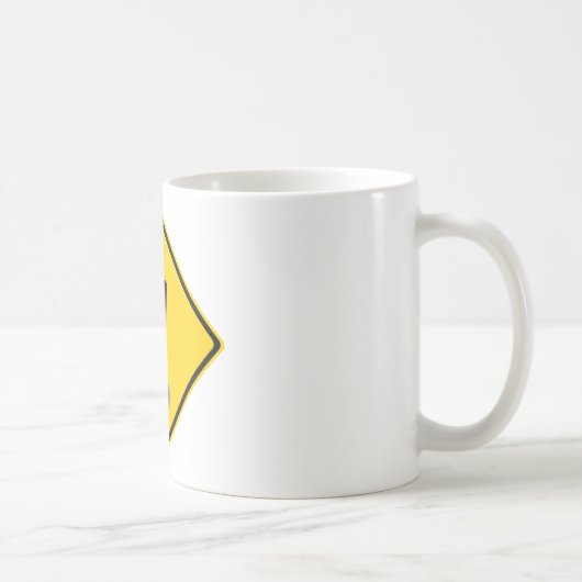 小便によっては交通標識が喘ぎます コーヒーマグカップ (右)