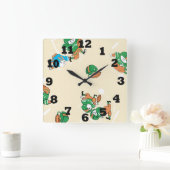 小便のほんの少しのフットボール スクエア壁時計 (ホーム)