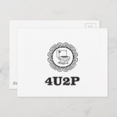 小便をするあなたのために円形 ポストカード (正面/裏面)