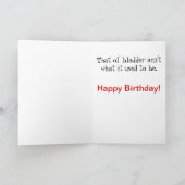 小便をするために得られるおもしろいな誕生日の願い- カード (内部)