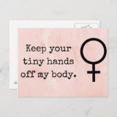 小保さい手を体から。 ポストカード (正面/裏面)