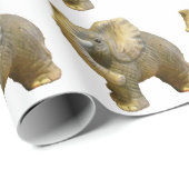 小像のアフリカ人の雄象 ラッピングペーパー (ロールコーナー)