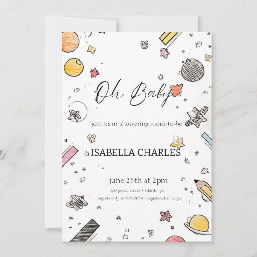 小僧が通り詰めている 招待状 (正面)