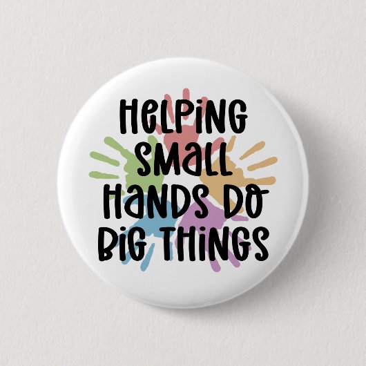 小児から職業セラピストへの贈与 缶バッジ (正面)