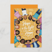 小児がんの子供のためのカード サンキューカード (正面/裏面)