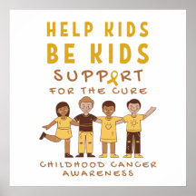 小児がんの治療を支援する。大規模なポスタープリント