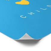 小児がんは親切なサポート愛であるポスタープリント ポスター (角)