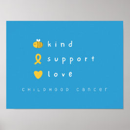 小児がんは親切なサポート愛であるポスタープリント ポスター