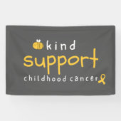 小児がんは親切に支援するバナー標識 横断幕 (横)