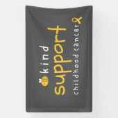 小児がんは親切に支援するバナー標識 横断幕 (縦)