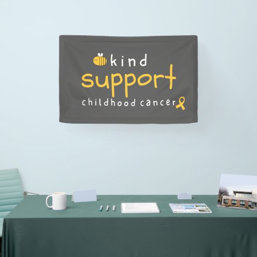 小児がんは親切に支援するバナー標識 横断幕 (トレードショー)
