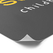 小児がんは親切に支援するポスター&プリント ポスター (角)