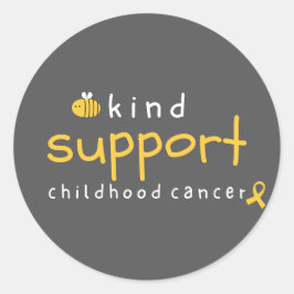 小児がんは親切に支援するラベル貼り ラウンドシール