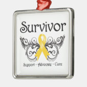小児がんを克服したフローラデコ メタルオーナメント (左)