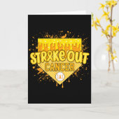 小児がんを撃破しよう！少年野球ドリップゴールドリボン カード (黄色い花)