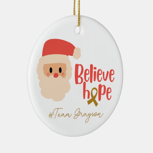 小児がんクリスマスカスタムオーナメント セラミックオーナメント (右)