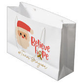 小児がんクリスマスカスタム抱き枕 ラージペーパーバッグ (正面アングル)