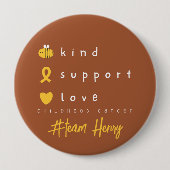 小児がんパーソナライズされた名ボタン 缶バッジ (正面)