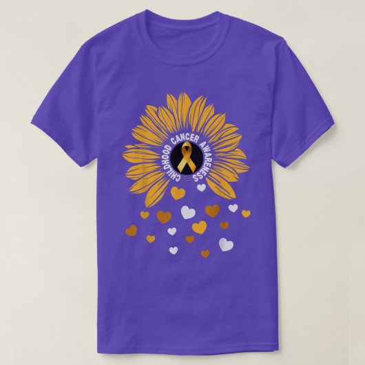 小児がんヒマワリ小児がん Tシャツ (デザイン正面)